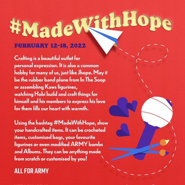 allforarmy's tweet photo. ARMY! Do you have any DIY items that you want to share with us?
Check out our project for our Hope's birthday below! #MadeWithHope @BTS_twt @allforarmy https://t.co/gGAav8o0pL