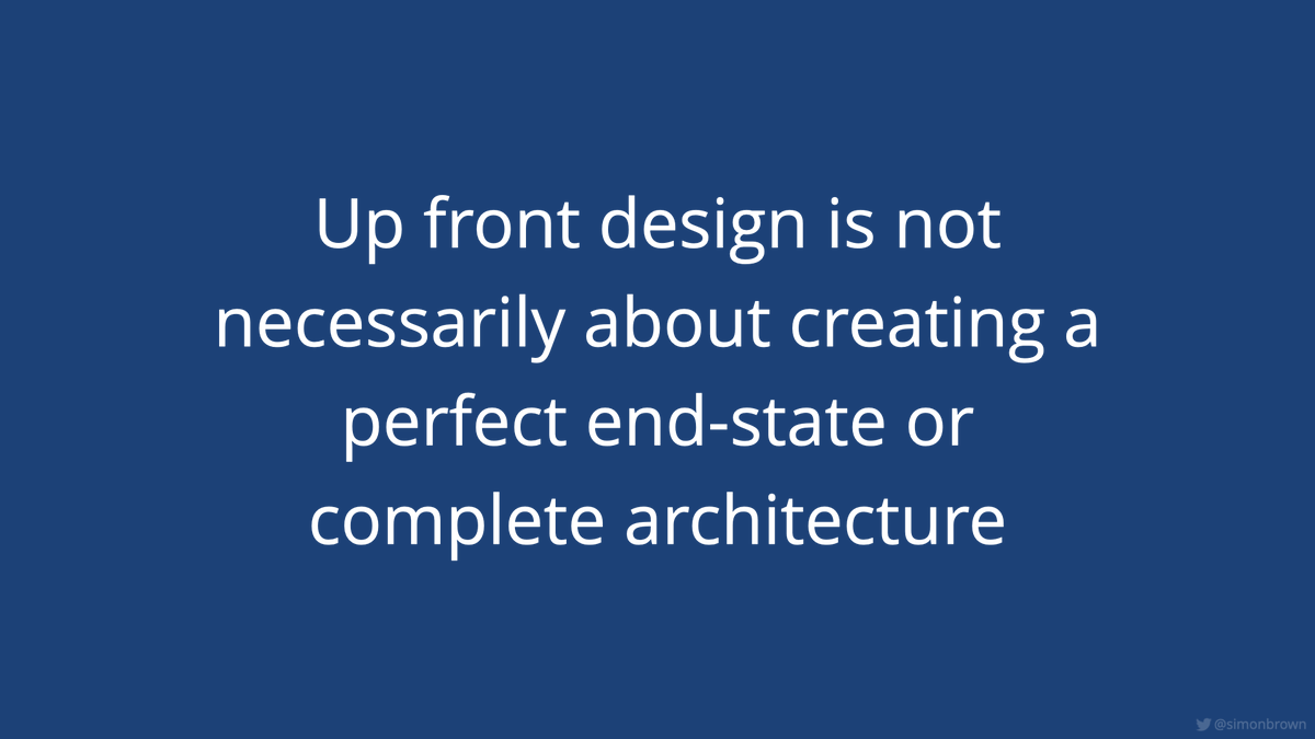 simonbrown's tweet photo. How much up front (technical) design should software development teams do? See the last section of my "Software Architecture of Developers" workshop -> https://t.co/i0jbAN5zVY https://t.co/45LSJiEZ0g