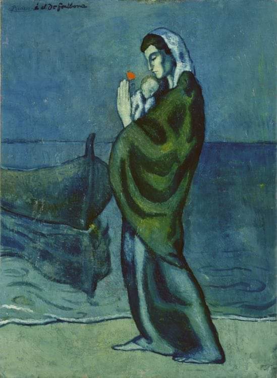 BCT_Om's tweet photo. مات ءُ چک تیاب ءِ دپ ءَ
Mother And Child On The Beach

• مات Maat : 👩🏻‍🍼
• چُکّ Chokk : 👶🏻
• تیاب Tayaab : 🏖️

1902 By Pablo Picasso https://t.co/Uv6cj5izDQ