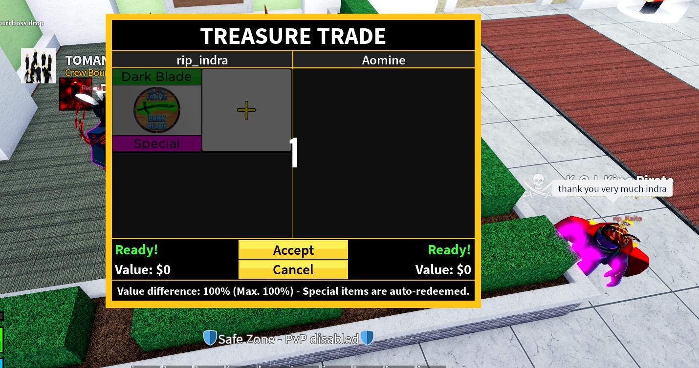 TRADING DARK BLADE For ANYTHING In Blox Fruits (Roblox) 