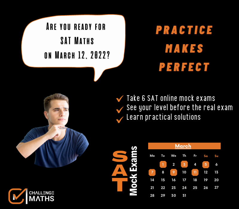 challengemaths_'s tweet photo. Are you ready for SAT Maths on March 12, 2022?
#satprep #satexamprep https://t.co/FXqdk3fLGX