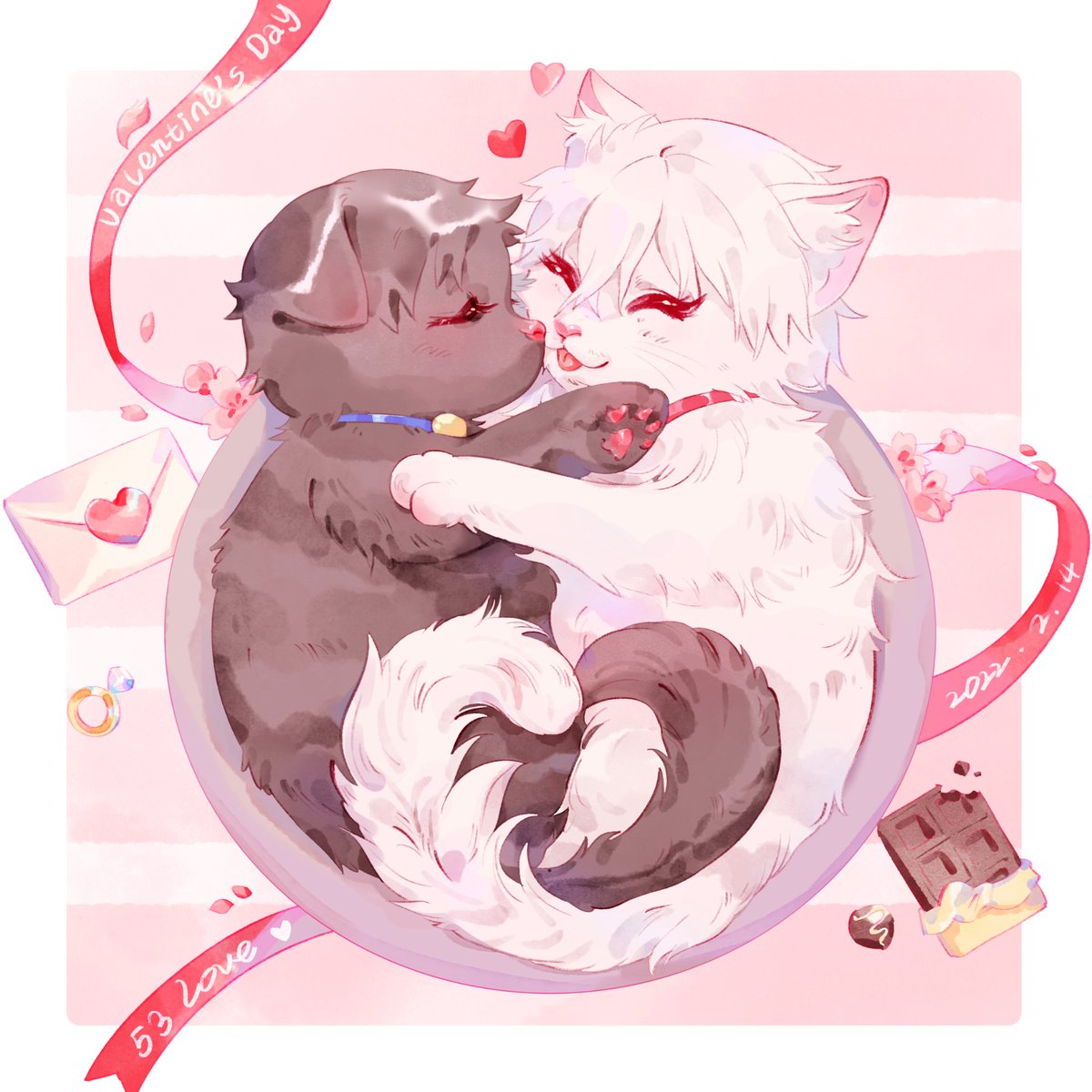 Kuhe1925's tweet image. #カヲシン Happy Valentine's Day(´ε｀ )♡