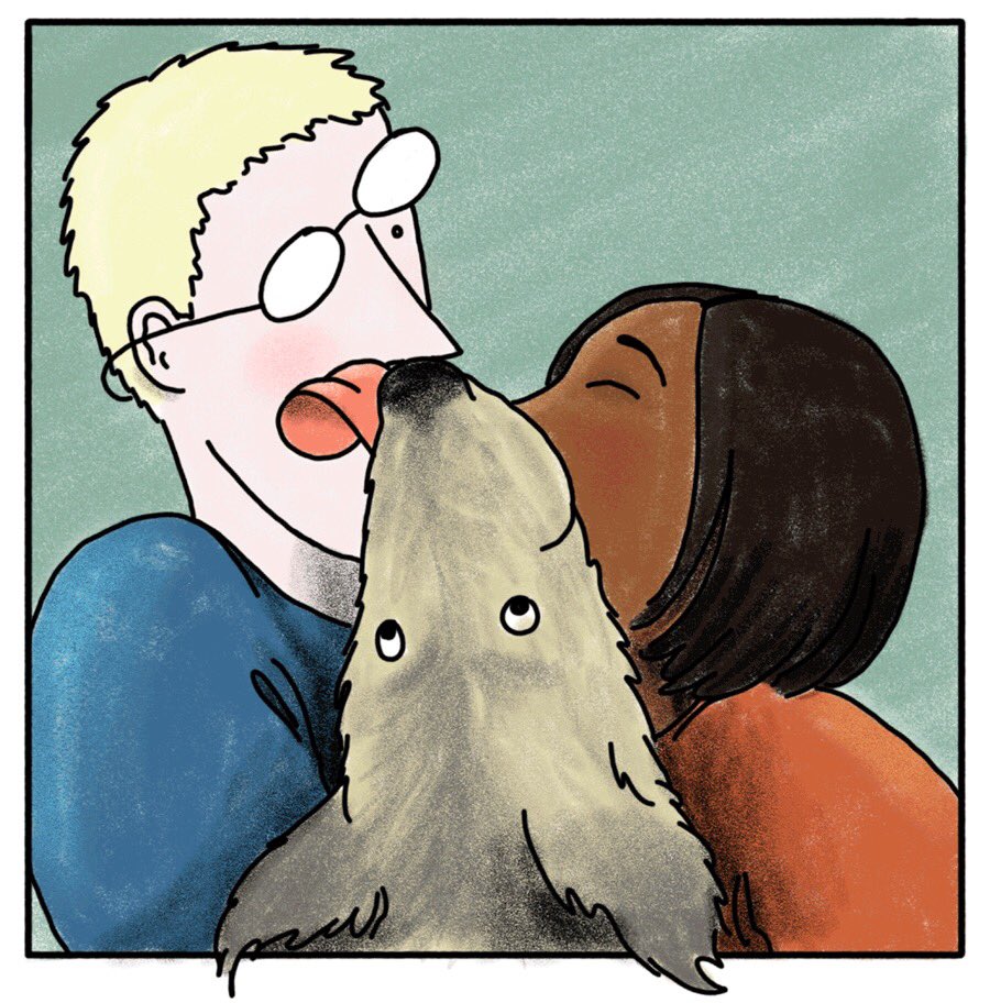 May St Valentine bring you all a sloppy wet kiss today 🥰

(from our first book, Mann’s Best Friend)