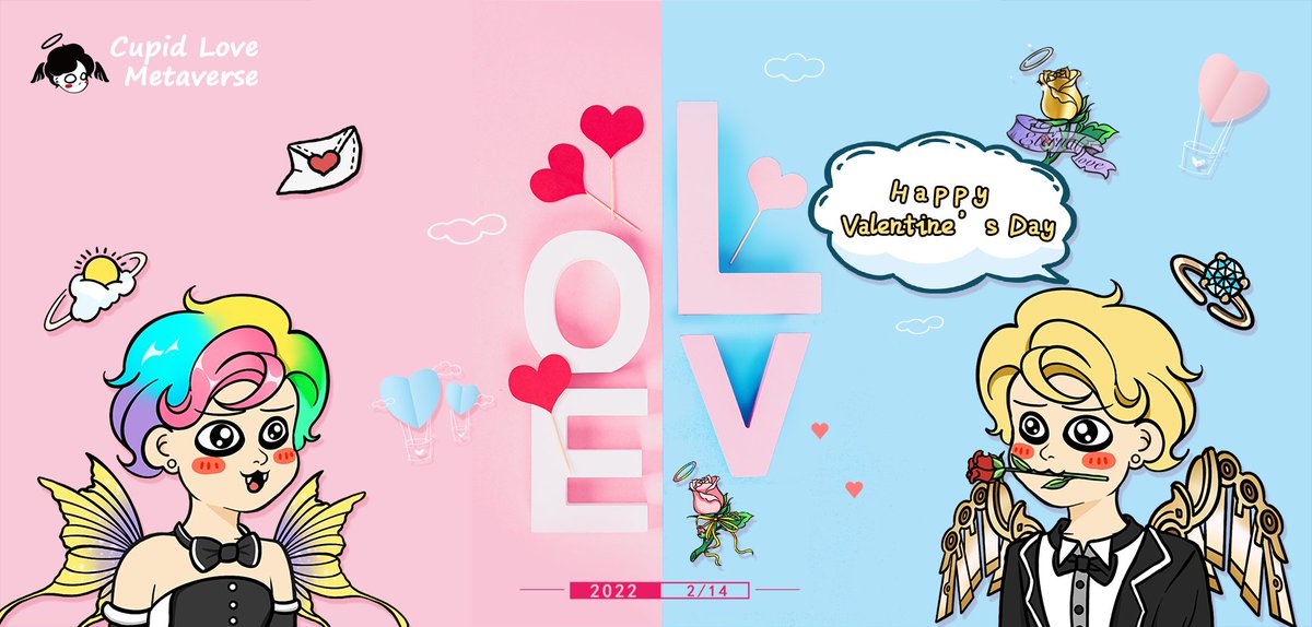cupidlovemeta's tweet photo. Wish all of you Happy Valentine's Day! 💕
Cupid will witness your eternal and sweet love! 💘
#giftforlove #CUPIDS #CLM https://t.co/EgV9EYmVWb