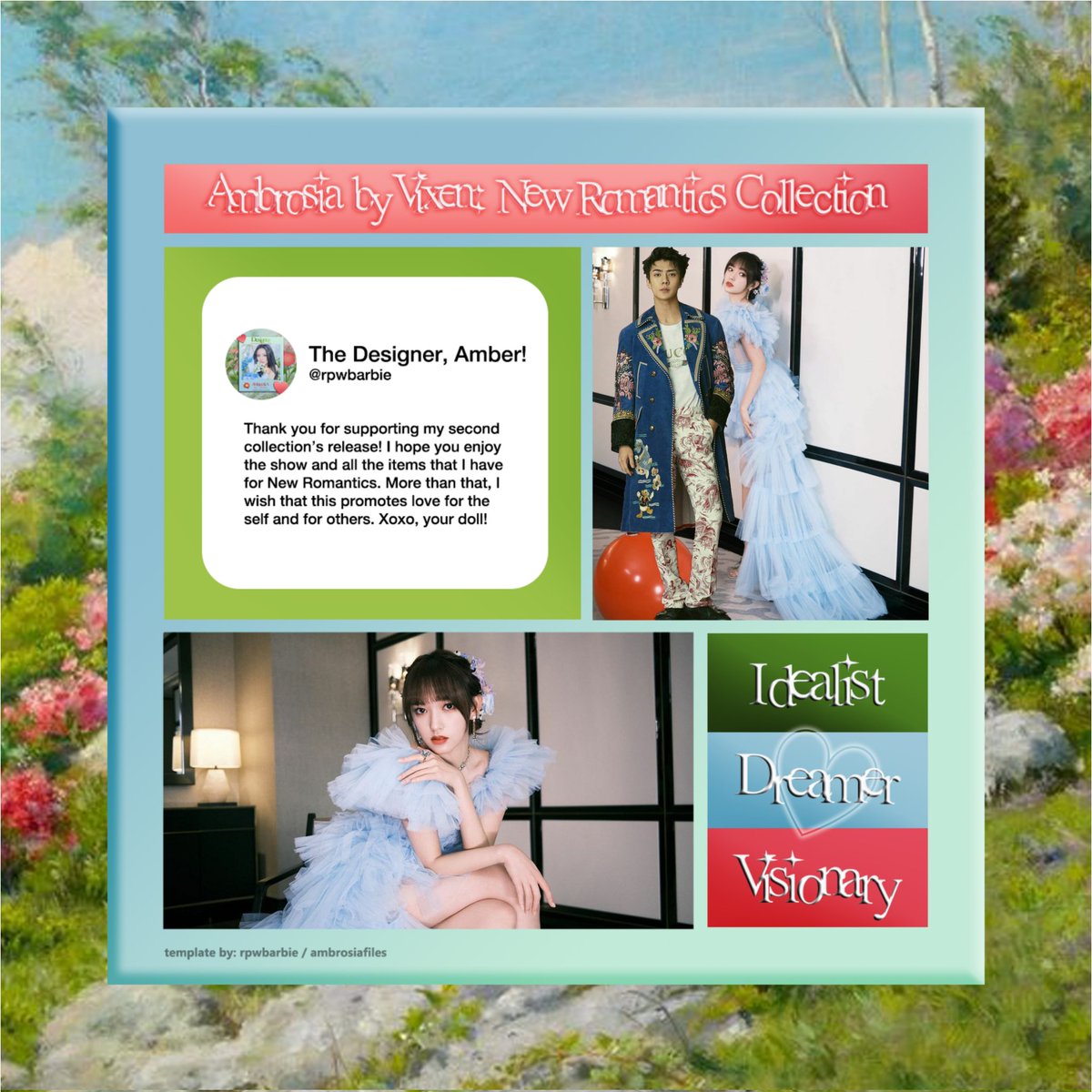 httpkoffi's tweet image. ㅤ

⠀ ⠀  Kath.⠀⚘｡— Thank you much for inviting us to your special day ! Goodluck and Let's enjoy this event with hearts !!

 #AmbrosiabyVixen  #AbvNewRomantics
ㅤ