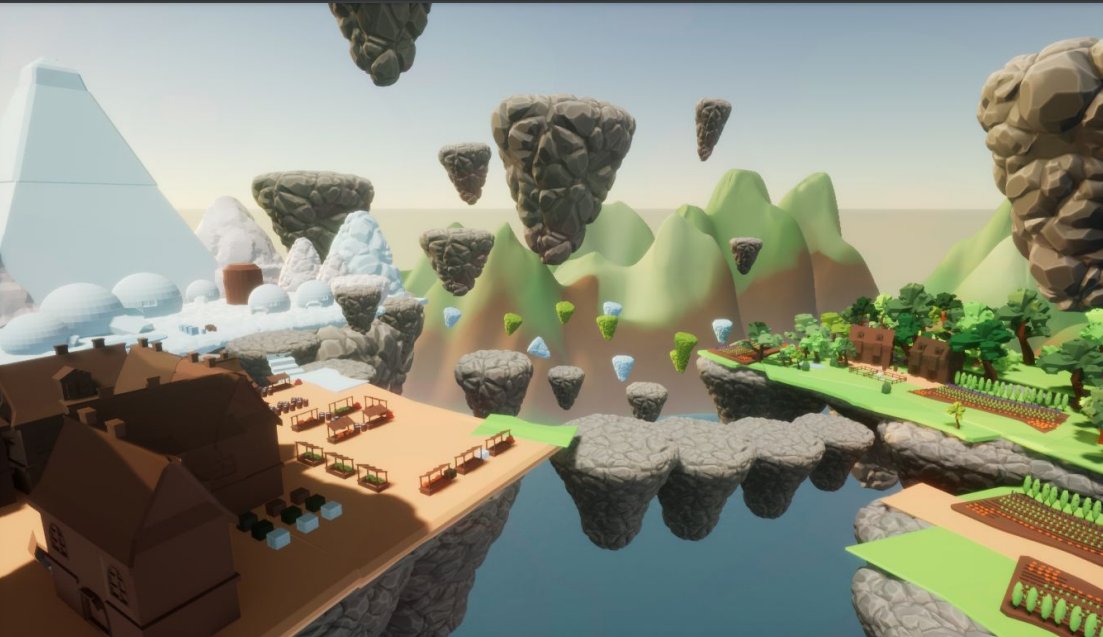 CaidianCard's tweet photo. This is my floating islands! I had fun with this assignment! #LevelDesign #floatingisland https://t.co/856KM0EE2h