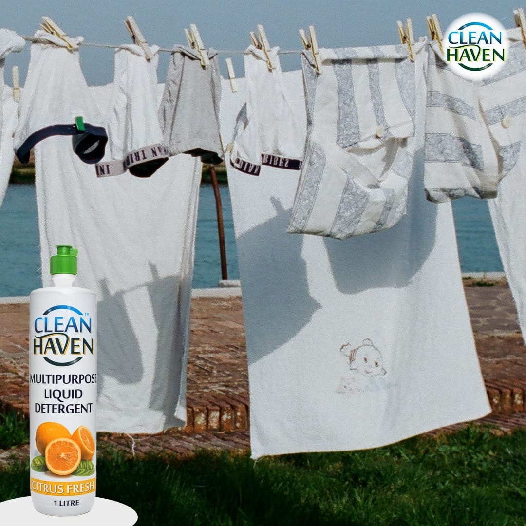 manutratech's tweet photo. We all love our clothes having that white dazzling effect don't we? Well I've got some good news for you. The Clean Haven Multipurpose Liquid Detergent has a citrus fresh scent that sticks on your clothes when they dry up. Try it today! #cleanhaven #cleanhavenkenya #dazzlingwhite https://t.co/wo6XFo6euj