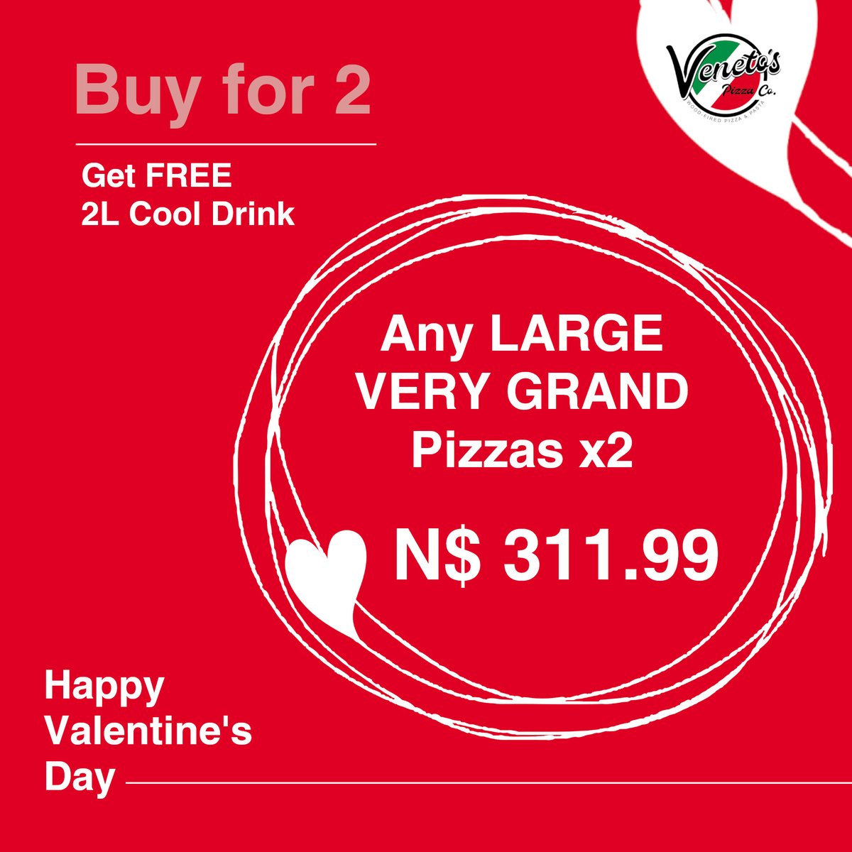 A lovely day to be lovely.

Scream love with these. Free 2L Cool drink included.

Order now: 061 300 477 or 081 350 5658

Only pick-up or sit down.

#VenetosPizza #venetosgoodness