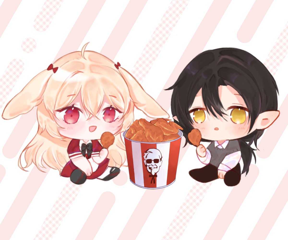 Asatsuyu_CH's tweet photo. ็Happy Valentine's Day💖 (รอบที่ 3 ของวัน)
ุคุณเฟิร์น @Firn_NSK ขอบคุณที่เราชวนกันไปกันมา แต่สุดท้ายเราก็ขี้เกียจทั้งคู่ 555555555 อีเว้นท์ที่นัดกันง่ายสุดและเกิดขึ้นได้จริงคือ กินไก่🍗หรือ🥂นี่ล่ะคุณ 🤣
#DrawTsuyu #FirnNoArt #ValentinesDay2022 #VtuberPromTH #Vtuber #VtuberTH https://t.co/JSXWwBi4qI