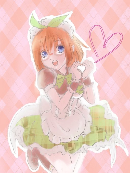 お通さんがTwitterに投稿した中野四葉(五等分の花嫁)のイラスト。