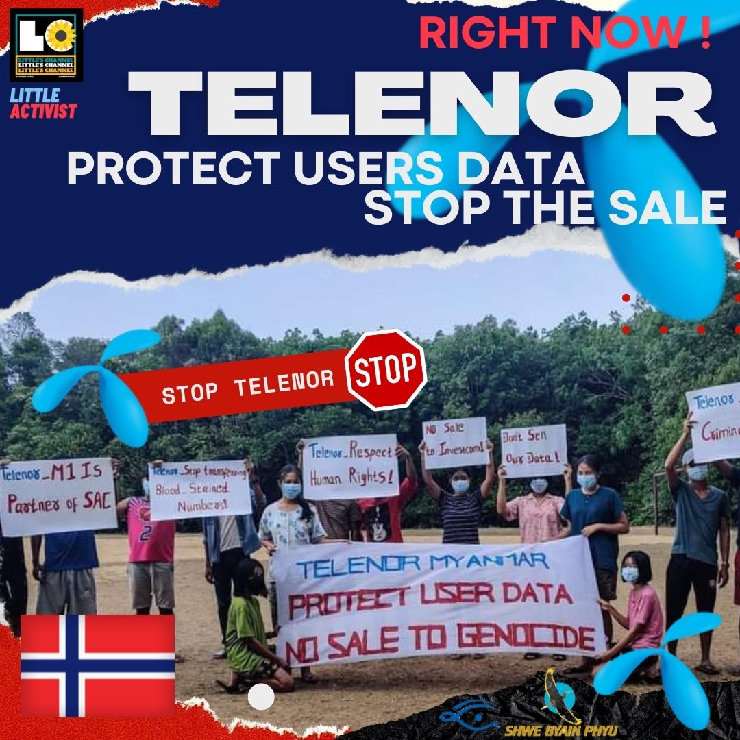 DemoRevoMM's tweet photo. Pro-democracy youths from Myanmar's Tanintharyi Reg, Dawei Dist, Launglon Twp marched on Feb 13 and they called @TelenorGroup not to sell @Telenor_mm to junta-affiliated companies.  #Telenor_StopTheSale #Telenor_ProtectUsersData https://t.co/lLnp1n49Hd