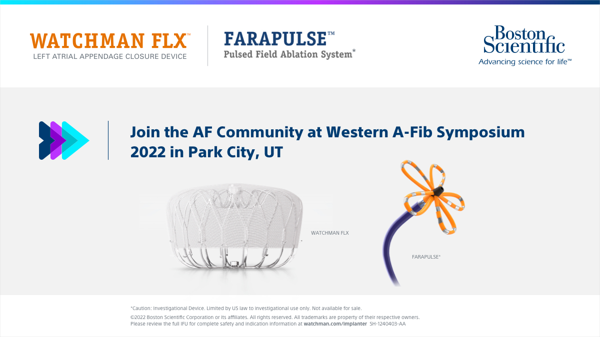 #Wafib2022 is quickly approaching! Will you be attending? Join us February 25th, 2022 for the Boston Scientific sponsored symposium, New Horizons in AF Management, at 6:30 PM MST. Register Now: bddy.me/3BhbiY0 #LAAC #EPeeps #Farapulse