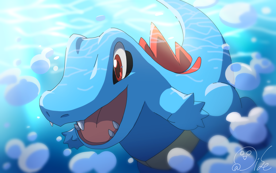ワニノコちゃん #ポケモン版深夜の真剣お絵描き60分一本勝負 #ポケモン