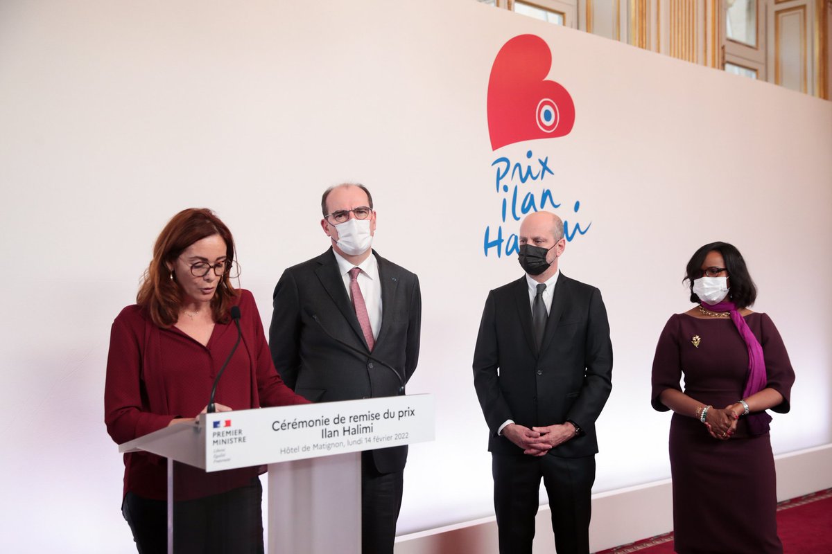 1ElisaMoreno's tweet photo. ➡️ Lutter contre le racisme et l'antisémitisme en mobilisant notre jeunesse.

Aux côtés de @JeanCASTEX ce matin pour la remise du Prix Ilan Halimi.

La République doit toujours se dresser face à la haine.

Bravo à notre jeunesse engagée qui montre ainsi son plus beau visage. https://t.co/SQTXfwundb
