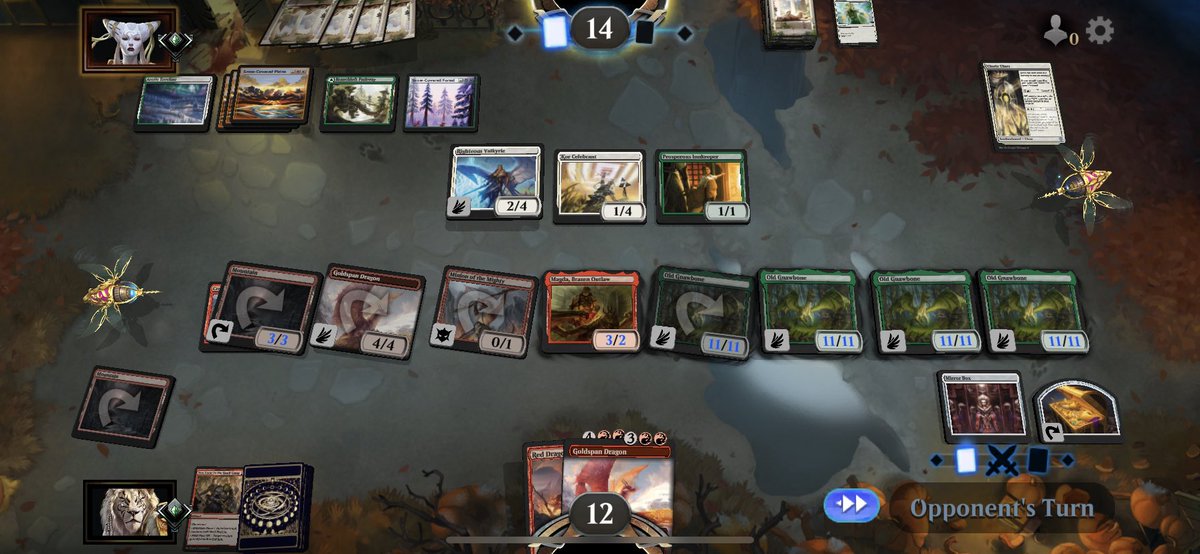 rendermouse's tweet image. This was the first time I managed to get Minion + Magda + Mirror Box. GNAWBONE SWARM! #MTGArena