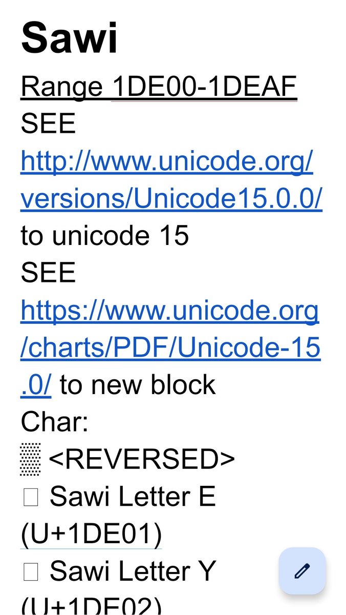 KareneHenry2's tweet image. Sawi #Unicode15