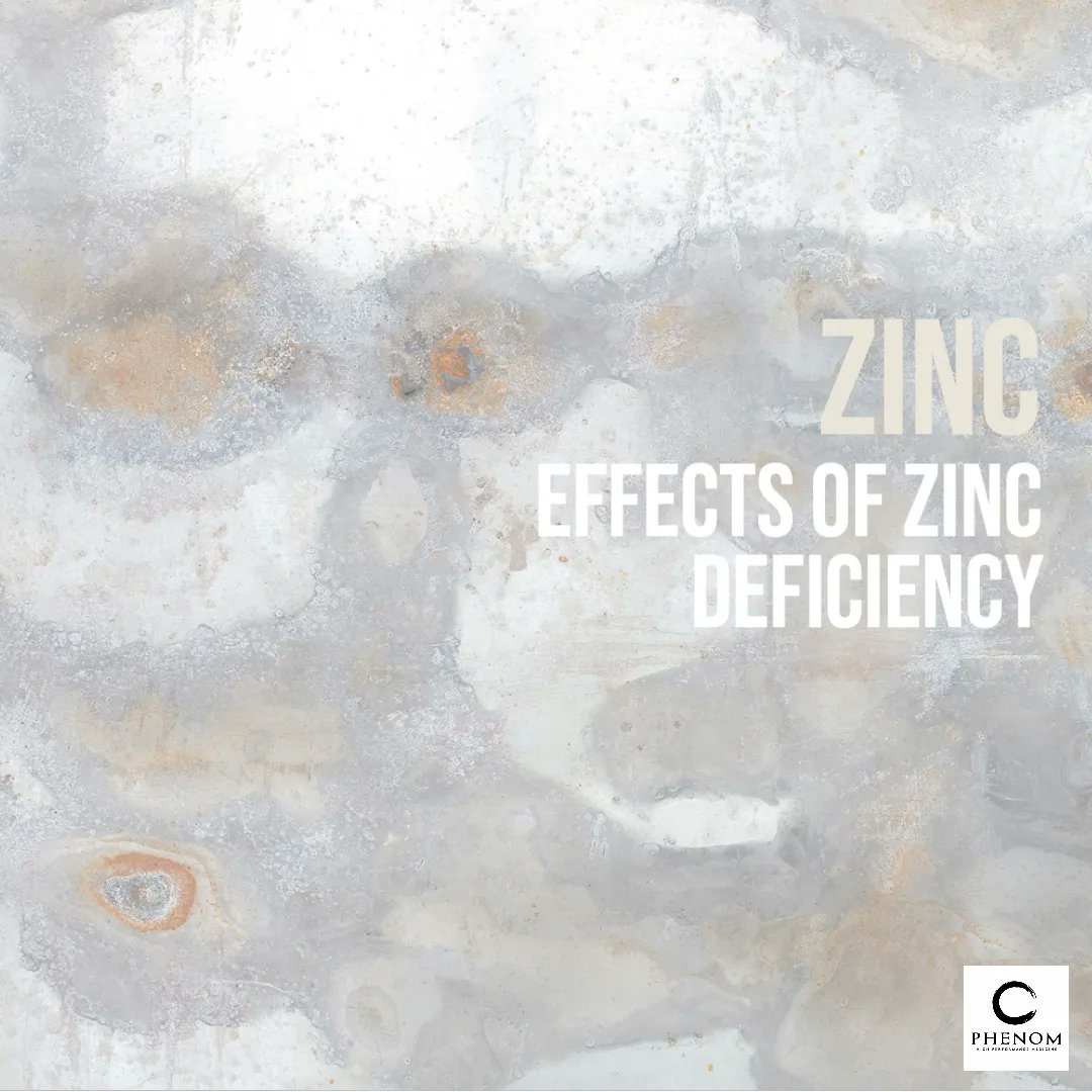 A #zincdeficiency can affect #immune, #centralnervous, #gastrointestinal, and #epidermal functions in the body. Effects include:
Behavioural issues
Decreased growth and development
Decreased immunity 
Diarrhea 
Increased inflammation
Nail dystrophy (deformation &amp; discolouration)