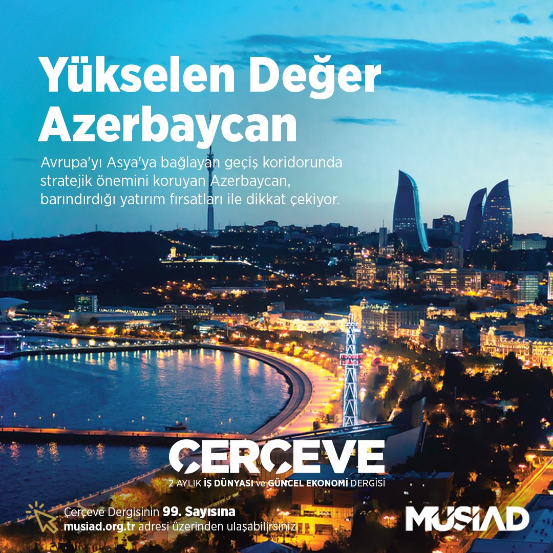 Yükselen Değer Azerbaycan🇦🇿

Avrupa'yı Asya'ya bağlayan geçiş koridorunda stratejik önemini koruyan Azerbaycan, barındırdığı yatırım fırsatları ile dikkat çekiyor.

E-dergimizi incelemek için: bit.ly/32Dvx5m