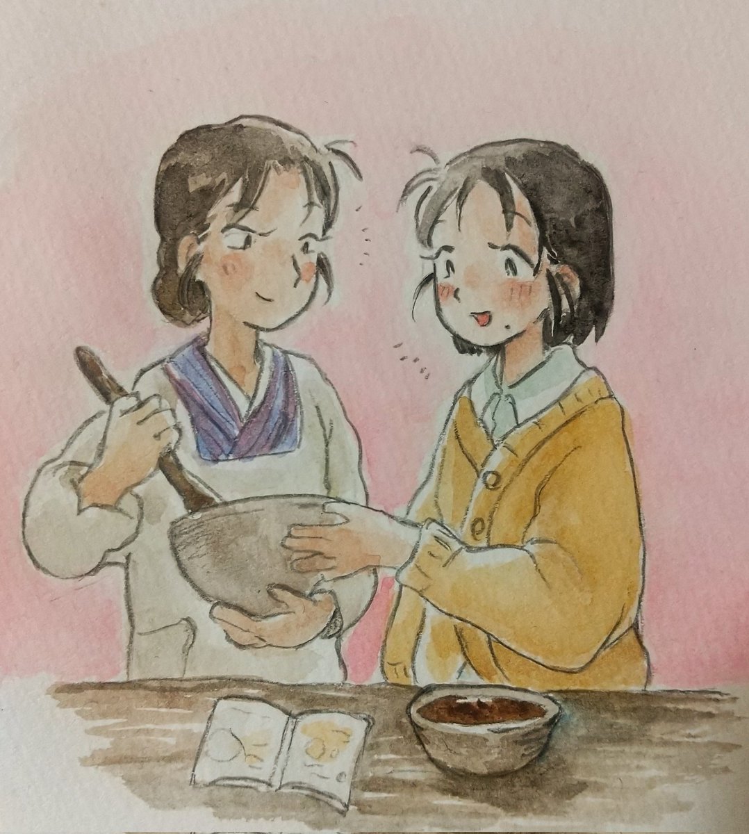 バレンタインチョコを作る北條姉妹💝🍫