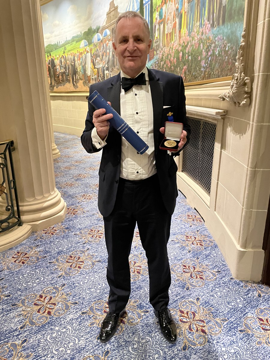 Very proud to have received the <a href="/CIBSE/">CIBSE</a> Gold medal from President Kevin Kelly and Immediate Past President Stuart MacPherson, along side such distinguished Gold medal recipients as Bryan Franklin, Phil Jones, David Hughes and fellow lighter Mike Simpson.
