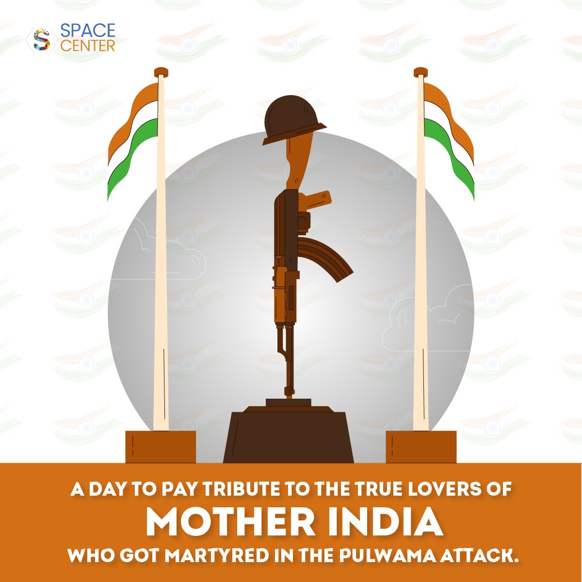 SpaceCenter360's tweet photo. Not to forget our brave hearts of India who martyred in the Pulwama attack. https://t.co/DRX89prSSk