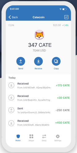 catecoin's tweet photo. Let us share a sneak peek of  #catecoin mobile app!👀🐱 
Hope you like what you see! Stay tuned for more updates on the release! https://t.co/coAUaoWRj2