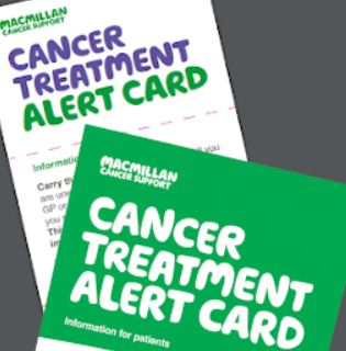 UKONSmember's tweet photo. Macmillan alert card –. A leaflet and alert card for people having systemic anti-cancer treatment (SACT) has been produced by Macmillan. This is now freely available for download at the link below: 
https://t.co/6QRgYwQ3h8 https://t.co/GB9JHCltmc