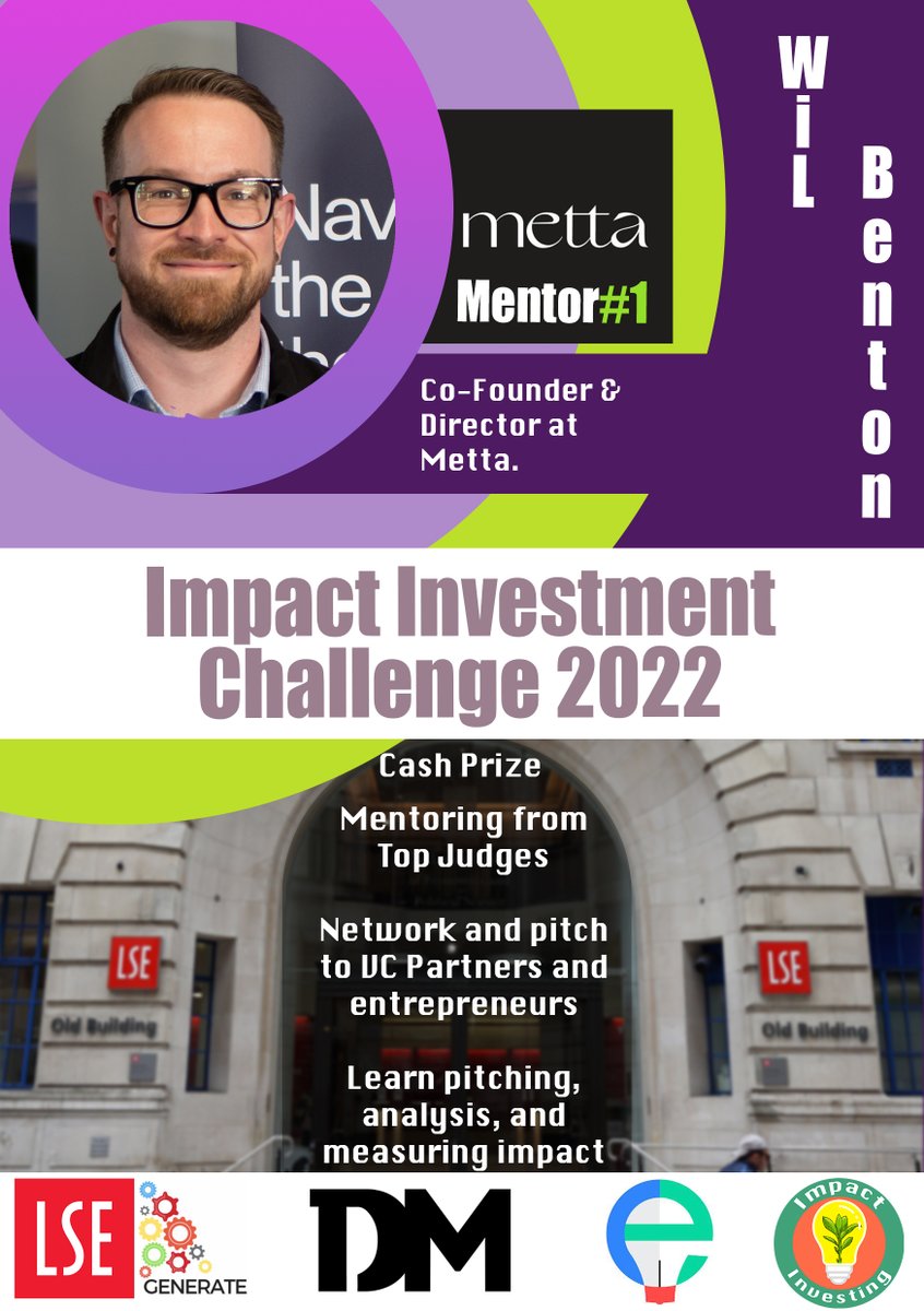 Want personal mentoring from Founders like Wil? 
- Founder Metta
- 35+ investments including Monzo
- Co-hosting our Startup Workshop
- <a href="/FatKidOnFire/">Wil Benton</a> 

Join the Impact Investing Challenge for this and more:  cutt.ly/3OCY06x

Features, UBS, BCG, Mustard Seed, and more.
