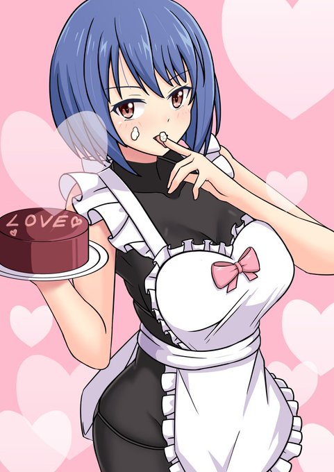 バレンタイン裸エプロンアオイさん
(Twitter用修正版)

なんで裸エプロンでチョコレートケーキ渡しながらクリーム舐めてんだ🤔
とかは知らない
ʕ •́؈•̀ ₎
#アリスギアお絵かき 