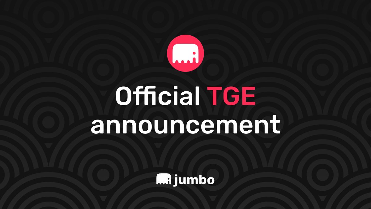 jumbo_exchange's tweet photo. 📢Official #TGE Update 

🗓️Date: 15th February 13:00 UTC

👉Public sale tokens distribution will start at 13:00 UTC

📺Stay tuned for more information! https://t.co/eIdkcQMlU3