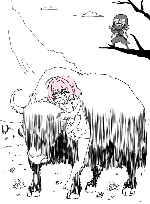 ファンボックスに『"ヤク"キメた夢見りあむと忍者の久川凪』リクエストが来たので描きました 