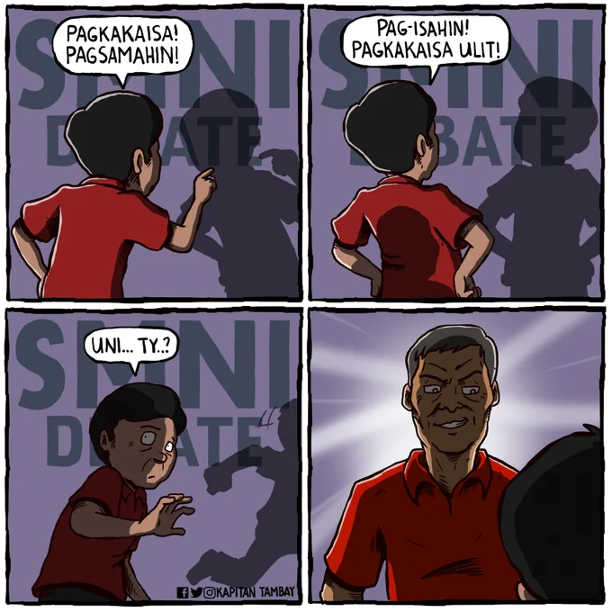 Akala ko makikipag debate sa sarili eh.
#SMNIpresidentialdebate 