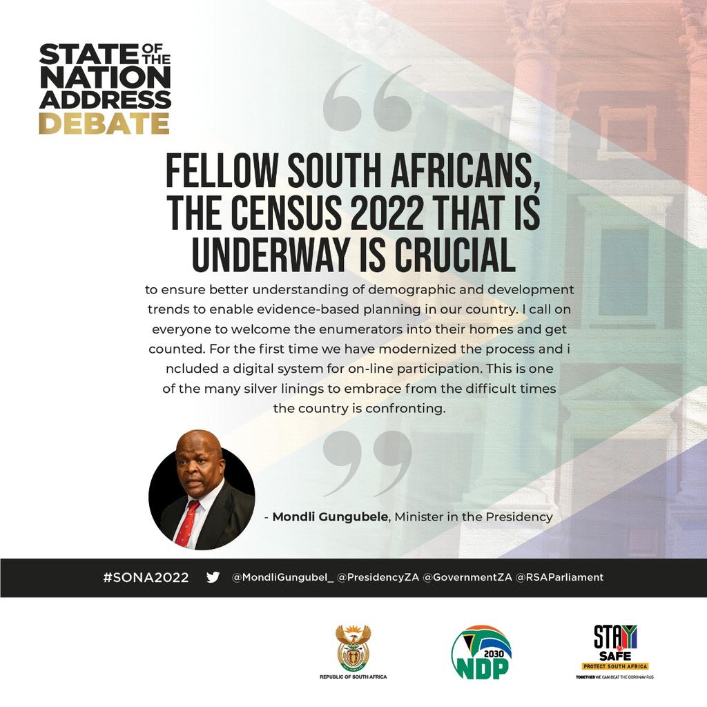 Fellow South Africans, the Census 2022 that is underway is crucial to