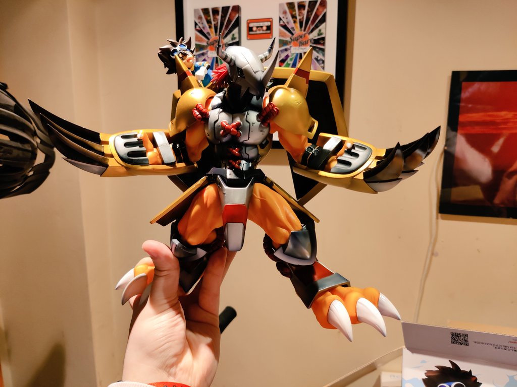 Toadsanime's tweet photo. My WarGreymon statue arrived 😍

I ordered him in Jan 2021 and I am embarrassed to admit how much he cost. But I love him. https://t.co/FOXqakqM3X