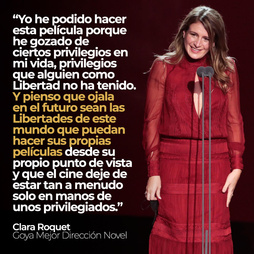 CIMA Impulsa (@cimaimpulsa) on Twitter photo Los #PremiosGoya a Mejor Dirección Novel muestran un avance hacia la igualdad
¡Urge ver progresos en todas las categorías!
2017 Carla Simón Estiu 1993
2018 <a href="/ArantxaEche/">Arantxa Echevarría</a> Carmen y Lola
2019 @_belenfunes_ La hija de un ladrón
2020 @PilarPalomero Las niñas
2021 <a href="/ClaraRoquet/">Clara Roquet</a> Libertad Los #PremiosGoya a Mejor Dirección Novel muestran un avance hacia la igualdad
¡Urge ver progresos en todas las categorías!
2017 Carla Simón Estiu 1993
2018 <a href="/ArantxaEche/">Arantxa Echevarría</a> Carmen y Lola
2019 @_belenfunes_ La hija de un ladrón
2020 @PilarPalomero Las niñas
2021 <a href="/ClaraRoquet/">Clara Roquet</a> Libertad