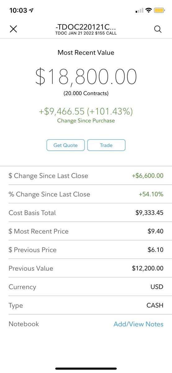 Let’s go $TDOC via /r/wallstreetbets #stocks #wallstreetbets #investing

https://t.co/eZZye4Vjj2

#investment #investing https://t.co/oOqqNMEqSS
