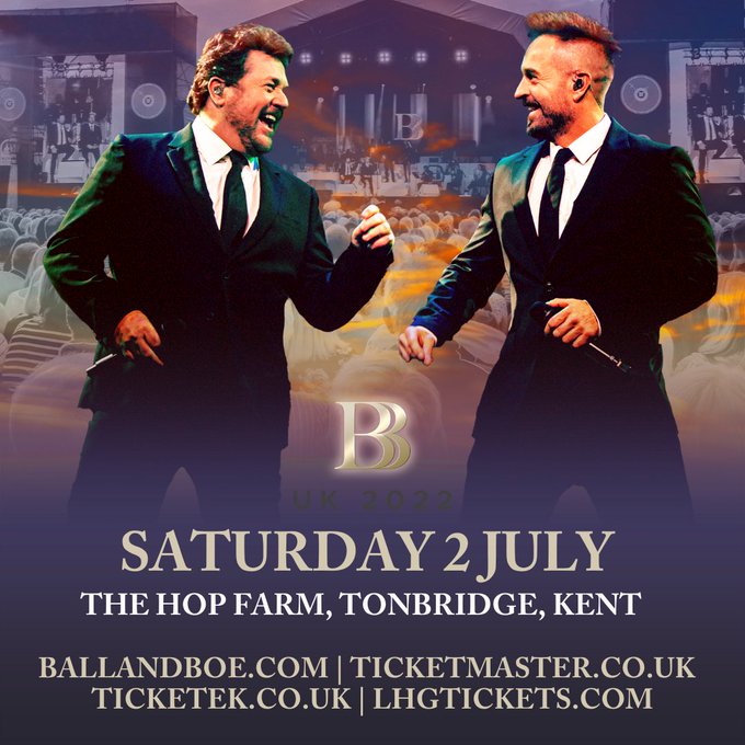 Big concert news! Ball &amp; Boe in concert at The Hop Farm this Summer! Info here: https://t.co/Ya2l4fdbxH https://t.co/EeWm6ChSkB