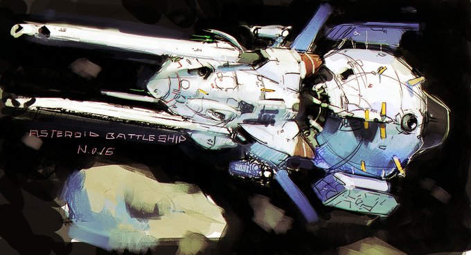 隕石帯無人戦闘艦 1Kgの物体を光速の0.1%まで加速できる超強力なレールガンを4門装備したアステロイドバトルシップ 優秀な電子頭脳によりイキリ人類の宇宙戦艦を粉砕、アステロイド帯に寄せ付けない!! 
