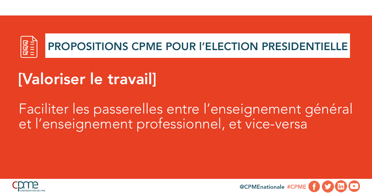 CPMEnationale's tweet photo. #Presidentielle2022 | La #CPME propose d’ouvrir une option de maintien des enseignements généraux dans toutes les #FormationsProfessionnelles, et ce dès le #CAP.

Consultez nos propositions 👇
https://t.co/xXYp5SKOxJ https://t.co/Xoje2uchLr