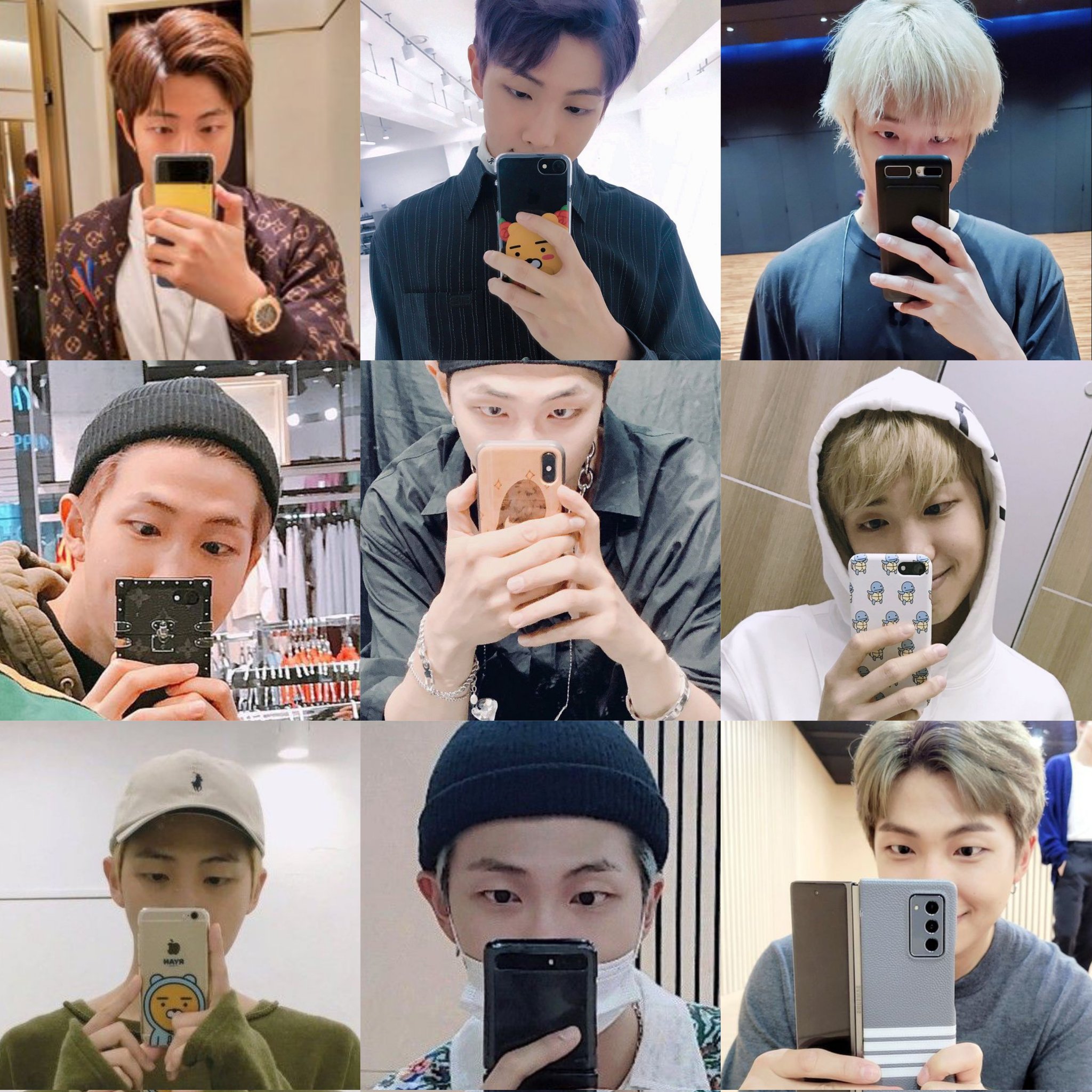 NamJoon X Mirror selfies