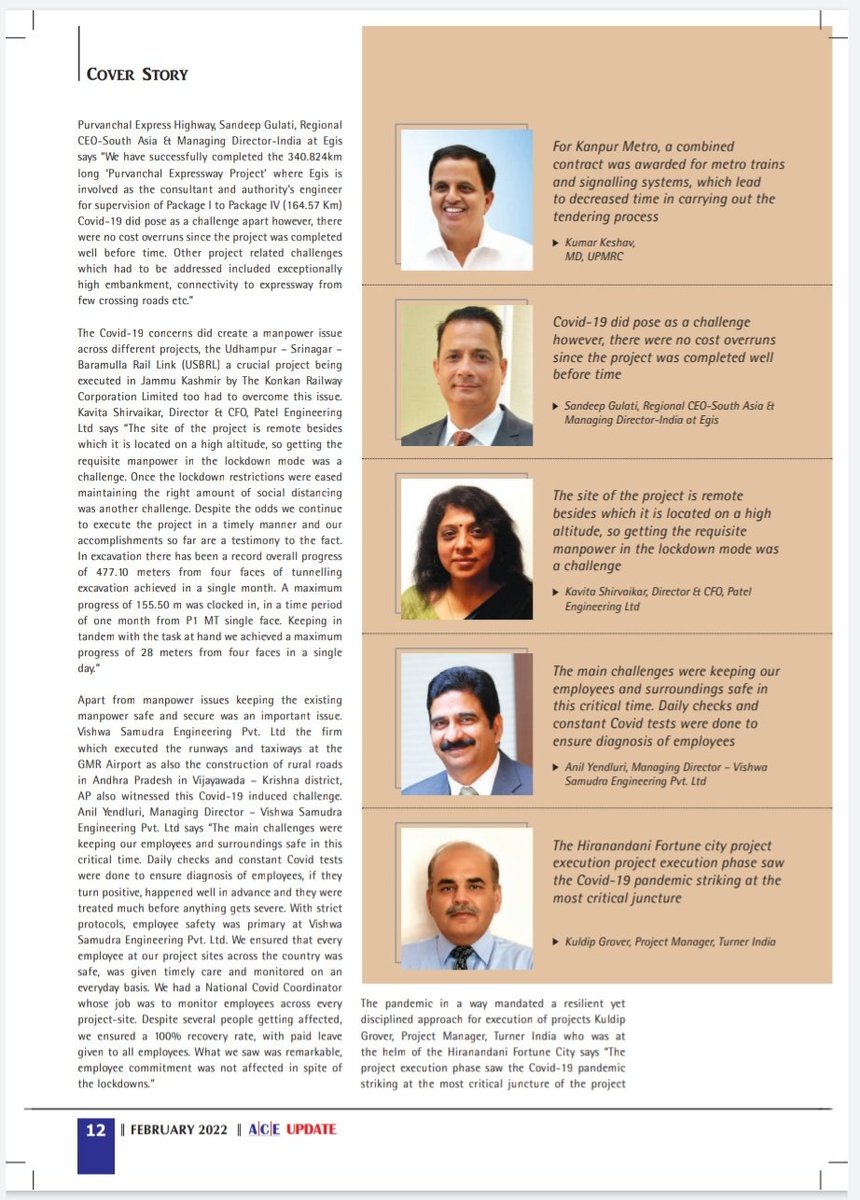 EgisIndia's tweet image. Mr Sandeep Gulati speaks with &quot;ACE Update magazine&quot; on key projects of Egis in India 

@egis @Probasibangali @EgisindiaMd

#executewithexcellence #impactthefuture