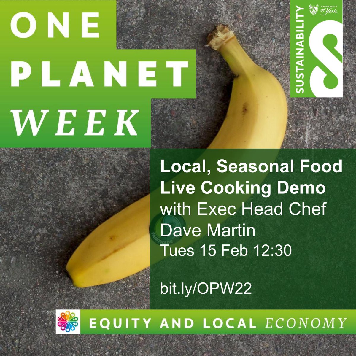 UoYsustain's tweet photo. Have you got your apron ready?
We have a great One Planet Week activity for tomorrow (Tues 15 Feb) - And you could win a £50 York GiftCard!
All welcome. Find out what is on and book your tickets: https://t.co/a9pCMDnCop
#OPW22
@UoyEatShopDrink
@UoYCampusBars https://t.co/X1WMQ8sVB9