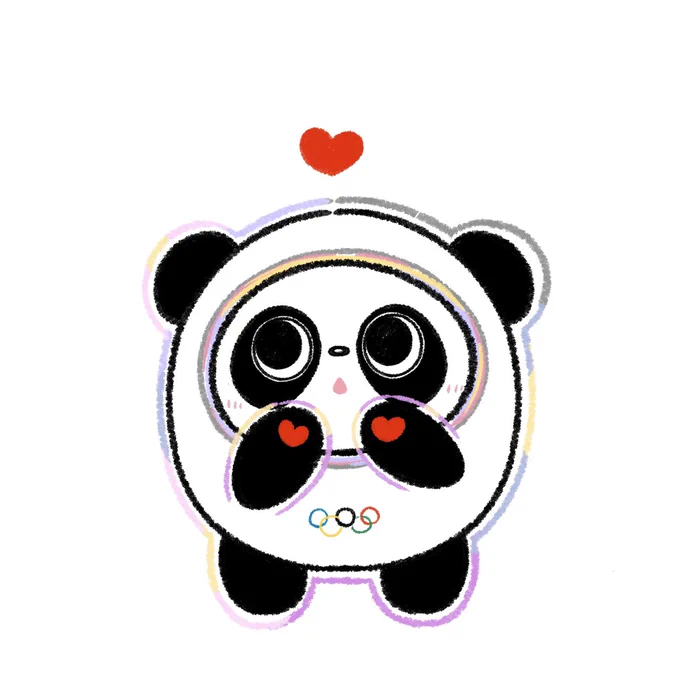 オリンピックのパンダちゃんかわいい🐼 