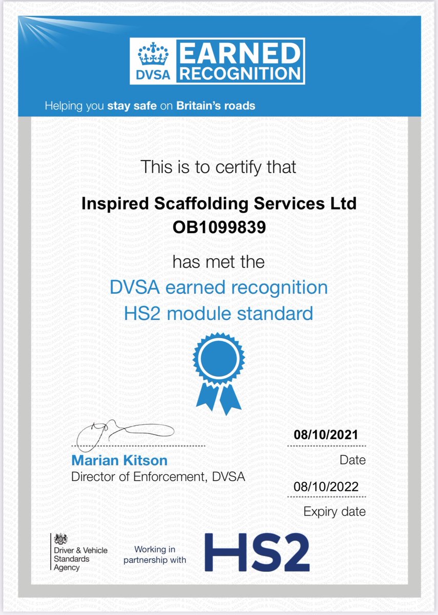 InspiredScaff's tweet photo. Achieving the standards for the Earned Recognition HS2 module now enables Inspired Scaffolding Services Ltd to expand our client base within the rail sectorπ£π #nascscaffolding #LoveConstruction #nottinghamshire #scaffolding #scaffold #HS2 #networkrail #dvsa #earnedrecognition https://t.co/B5xB9USVP0