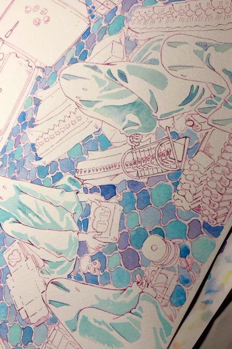カレンダーのイラストこんな!おばけちゃんたちの1年間です 