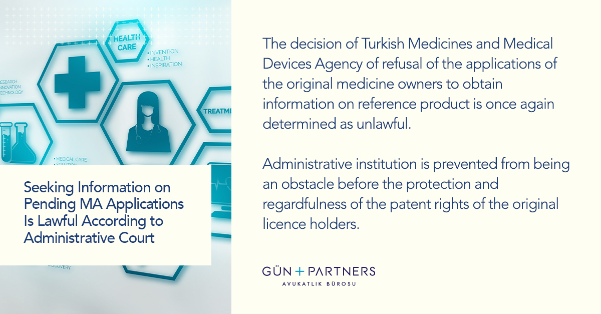 gunpartnerstr's tweet photo. Aysel Korkmaz Yatkın, partner and Sevde Tan, associate, wrote an article titled "Seeking Information on Pending MA Applications Is Lawful According to Administrative Court". https://t.co/DHx2NFTNXn #turkey #medicaldevides #patent #medicine #law https://t.co/9NVIMmzLff