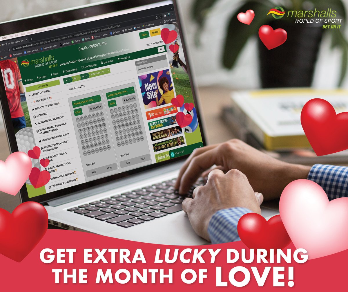MBet_Bet_On_It's tweet photo. 🍀💘Get EXTRA lucky during the month of love with @marshallsworldofsport Lucky Numbers! Visit https://t.co/FmZRdSqTVX and take your pick of 140 lucky number options! Go on, get lucky!
#marshallsworldofsport #lucky #lottery #lotto #luckynumbers #win #MWoSmembers https://t.co/zHT5uHwlfC