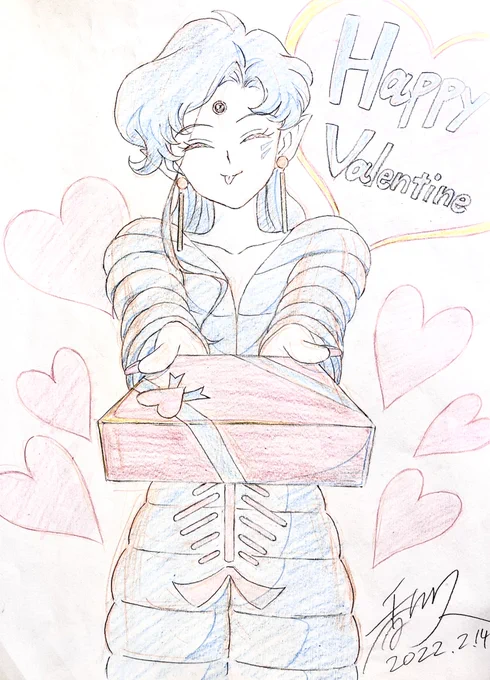 Happy Valentine's Dayカラーの綺麗なイラストを色んな方が上げてる中また鉛筆のみのらくがきですがフィッシュ・アイ描くなら今しかないでしょ!…そうなのか?以前にらくがきしたホークス・アイとタイガース・アイと合わせて…これでアマゾントリオ揃った! 