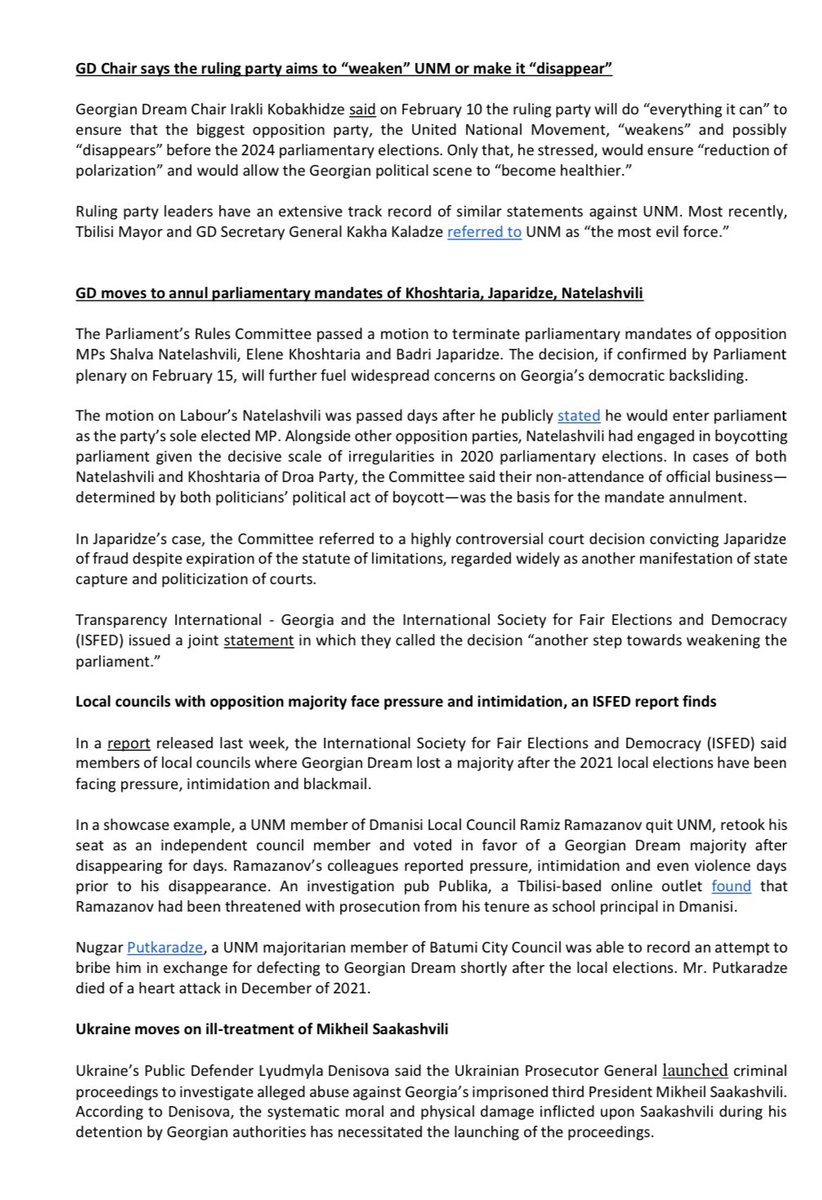 DroaParty's tweet photo. This week’s issue of #GeorgiaAlert is now out - joint opposition’s &amp; @DemDefGeo’s newletter on political developments in 🇬🇪.

Let us know if you’d like to be added to the mailing list. https://t.co/IXg5QCIWTH