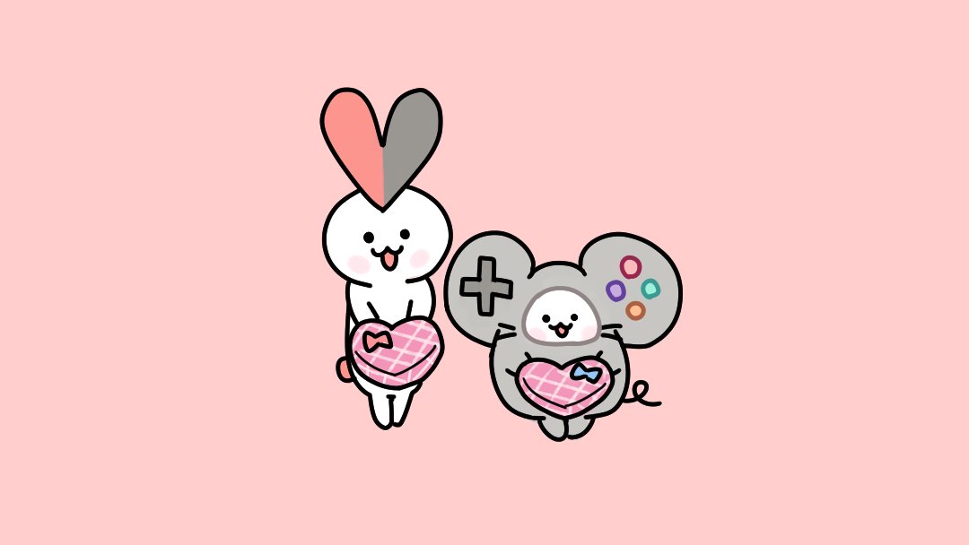 pyontomaru's tweet photo. ／
　Happy Valentine💓
＼

ぴょんちとねずまるからのバレンタインプレゼント☺🍫
今夜はソシャゲのスペシャルボイス巡りだ～～っ🤣❣ https://t.co/NpWRpuKiRV